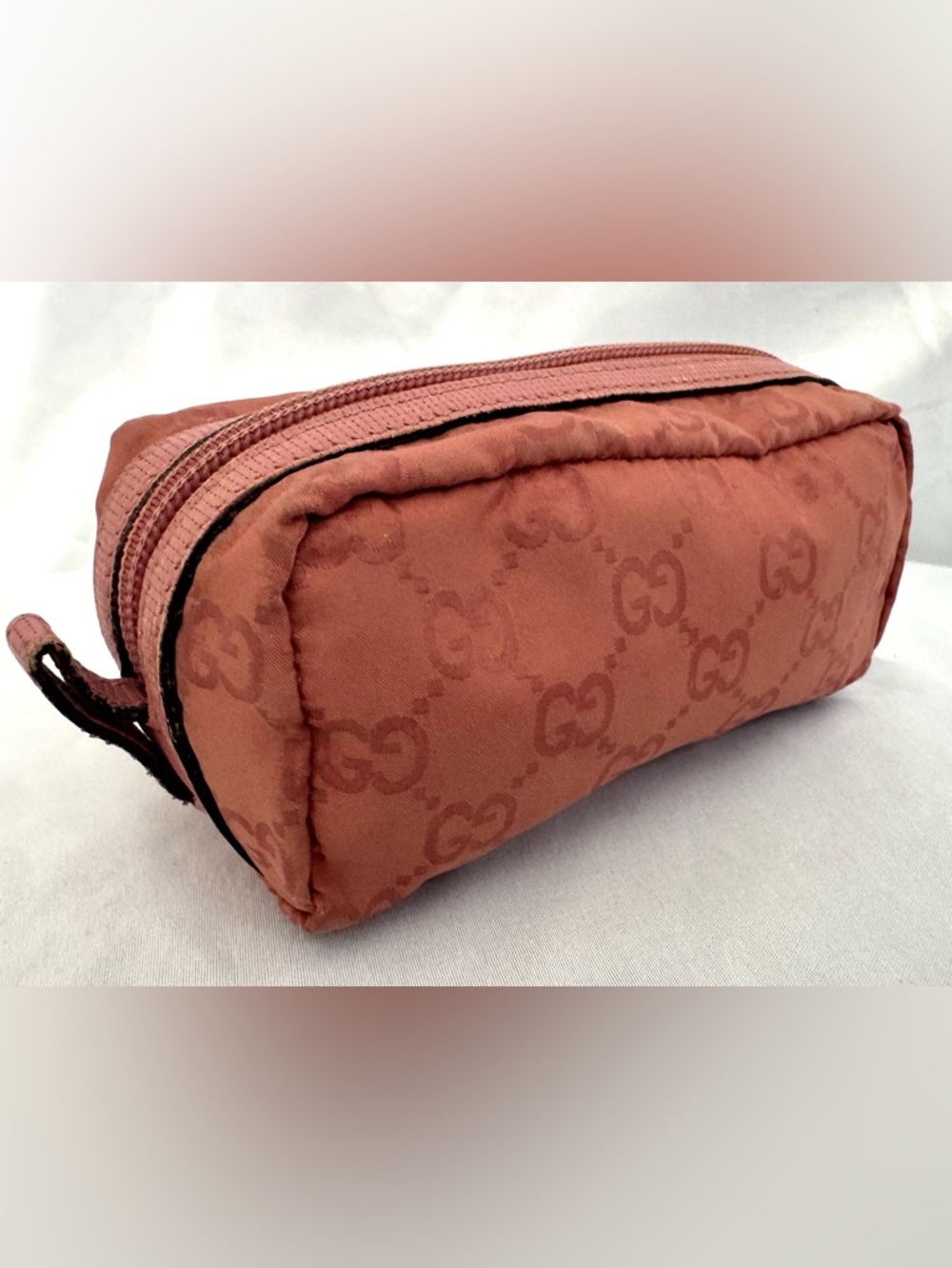 GUCCI Mini GG Nylon Pouch Pink Vintage Y2K - Picture 6 of 9